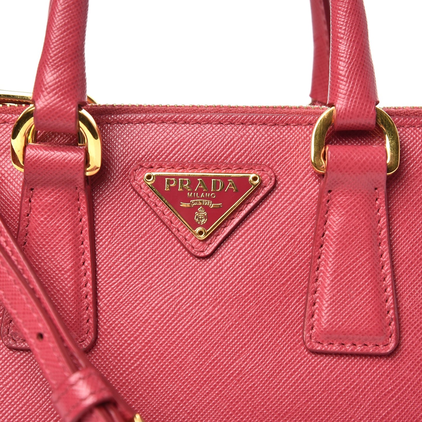 Saffiano Mini Galleria Double Zip Tote Peonia