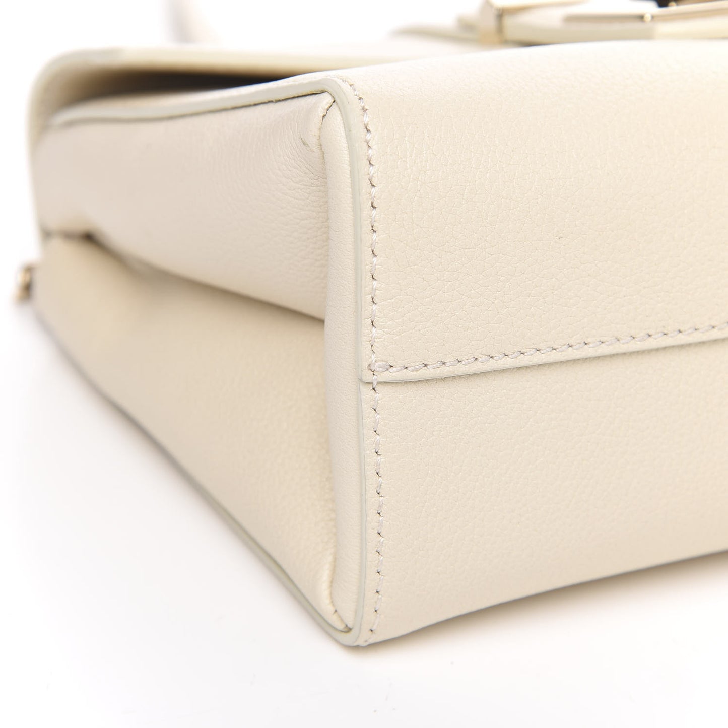 Grainy Calfskin Small Marianne Shoulder Bag Linen