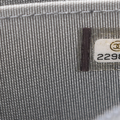 Chanel Lambskin Quilted Boy Zip Around Coin Purse Wallet Grey 6 of 7