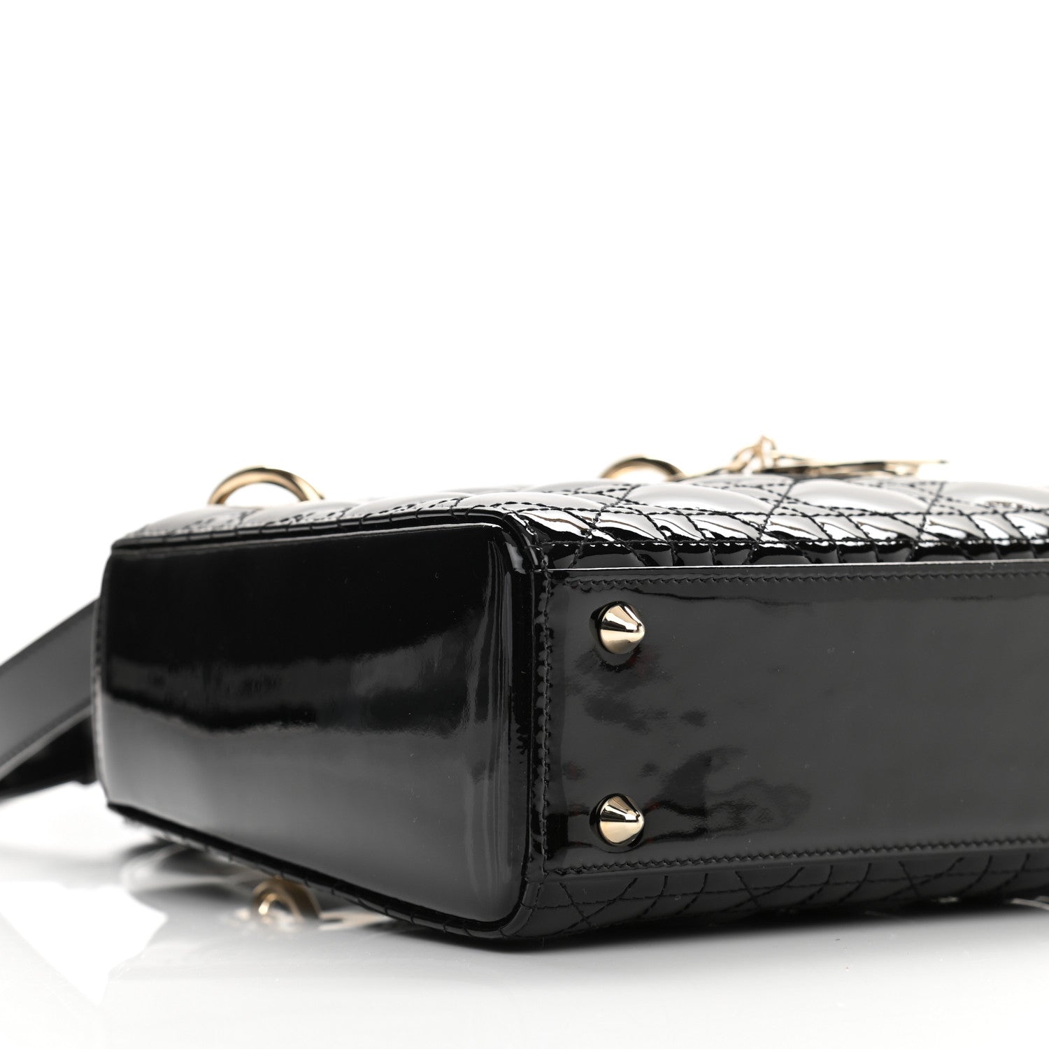 Christian Dior Patent Cannage Small Lady Dior Black 9 of 10