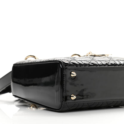 Christian Dior Patent Cannage Small Lady Dior Black 9 of 10