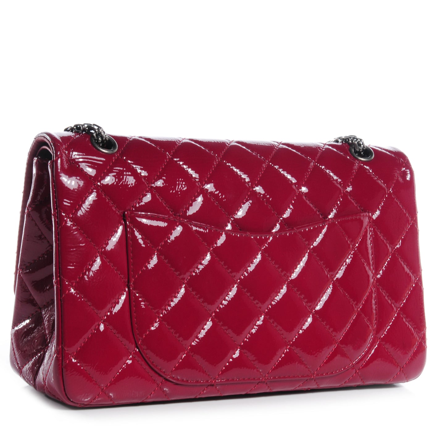 Distressed Patent 2.55 Reissue 227 Flap Raspberry Red