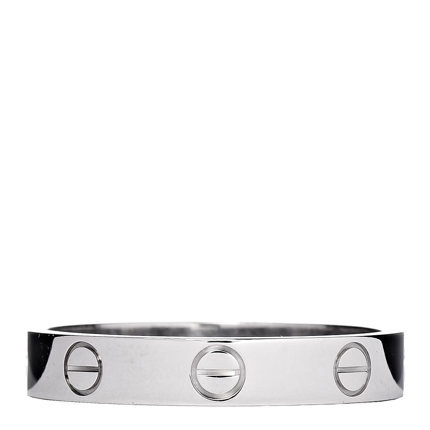 Cartier 18K White Gold 3.5mm LOVE Wedding Band Ring 57 8 1 of 4