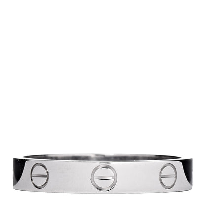 Cartier 18K White Gold 3.5mm LOVE Wedding Band Ring 57 8 1 of 4