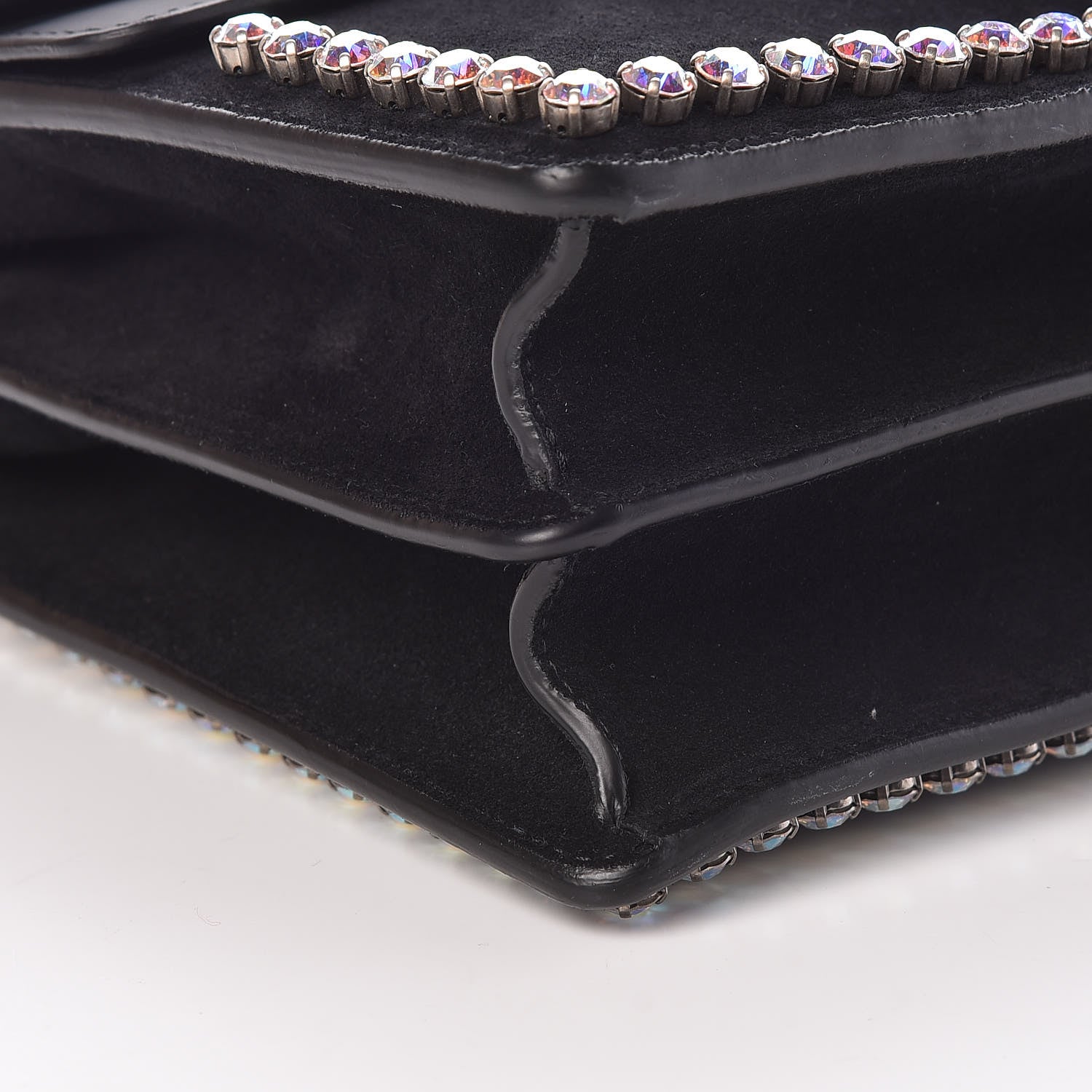 Gucci Suede Crystal Small Dionysus Shoulder Bag Black 8 of 10