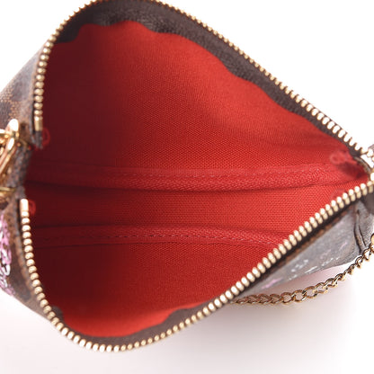 Louis Vuitton Damier Ebene 2019 Christmas Animation Mini Pochette Accessories Red 5 of 7