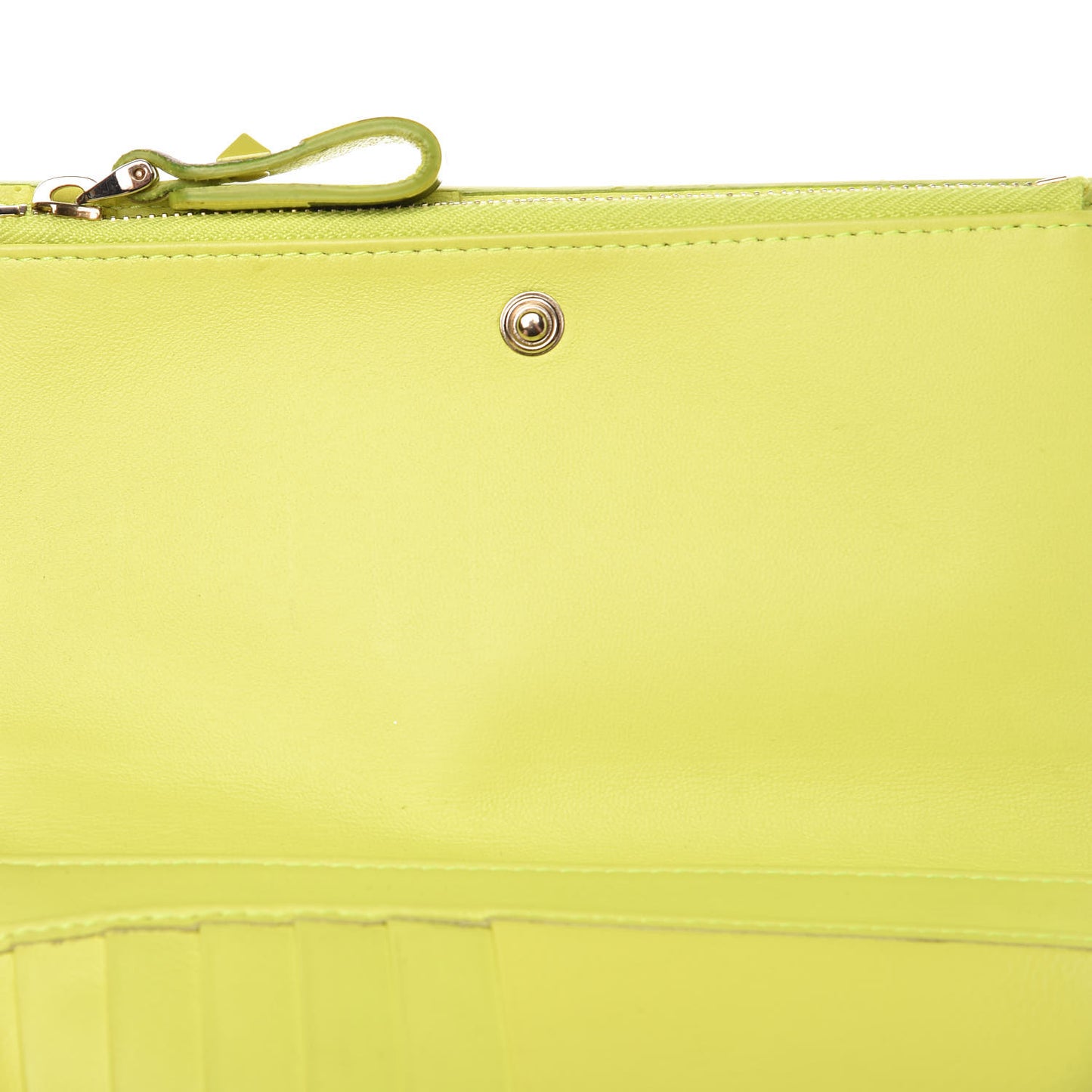 Nappa Canvas Camouflage Rockstud Continental Wallet Yellow