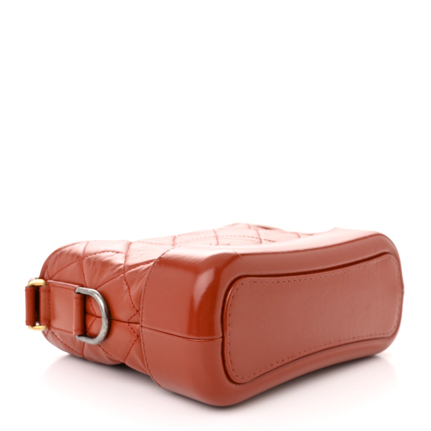 Aged Calfskin Quilted Small Gabrielle Hobo Red