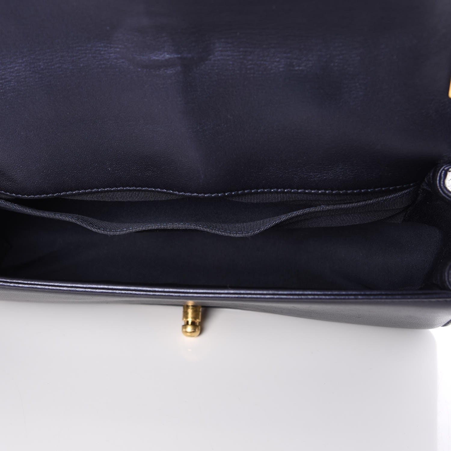 Chanel Lambskin Embossed Medium Boy Cube Flap Navy 5 of 8