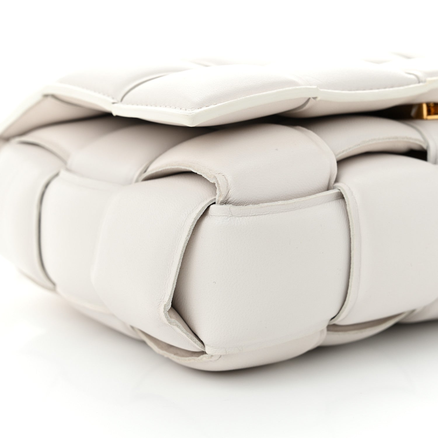 Bottega Veneta Nappa Maxi Intreccio Padded Cassette Crossbody Bag Chalk 9 of 12