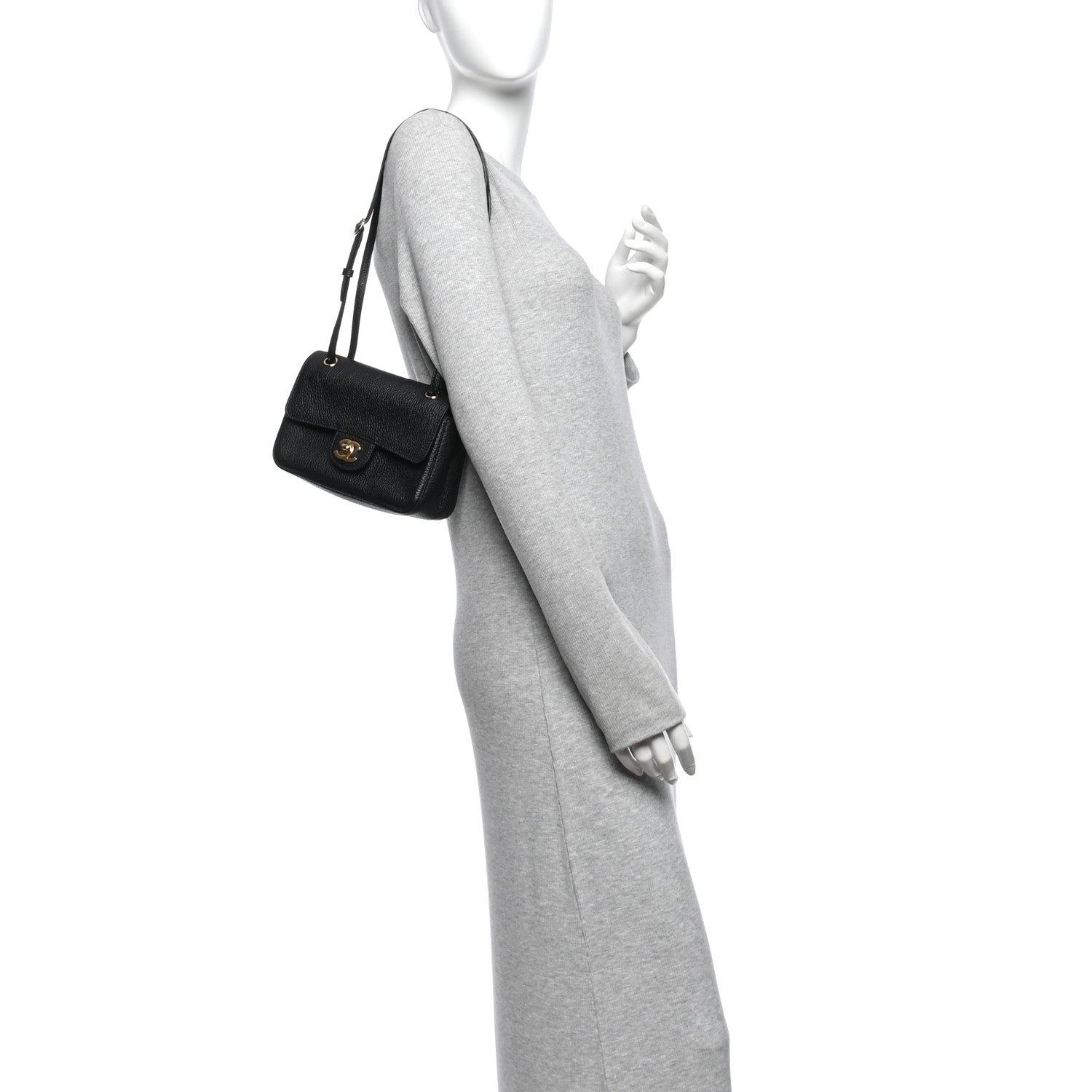 Chanel Grained Calfskin Mini Souplissimo Maxi Flap Black 2 of 11