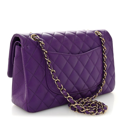 Chanel Caviar Quilted Medium Double Flap Purple 3 of 10