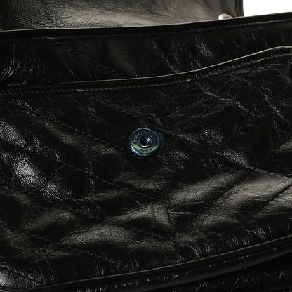 Saint Laurent Crinkled Calfskin Matelasse Monogram Medium Niki Chain Satchel Black 13 of 13