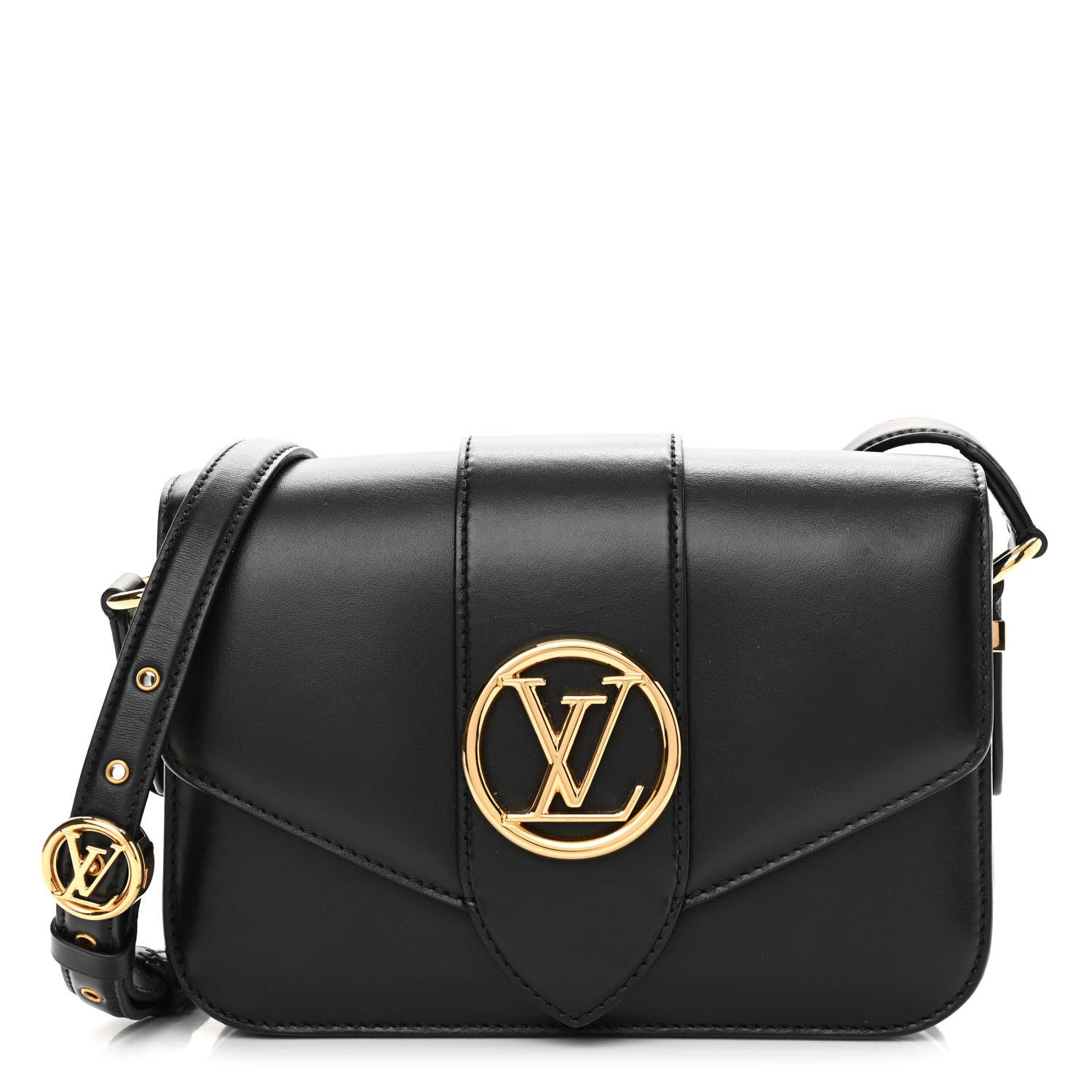 Louis Vuitton Smooth Calfskin LV Pont 9 Black 1 of 9
