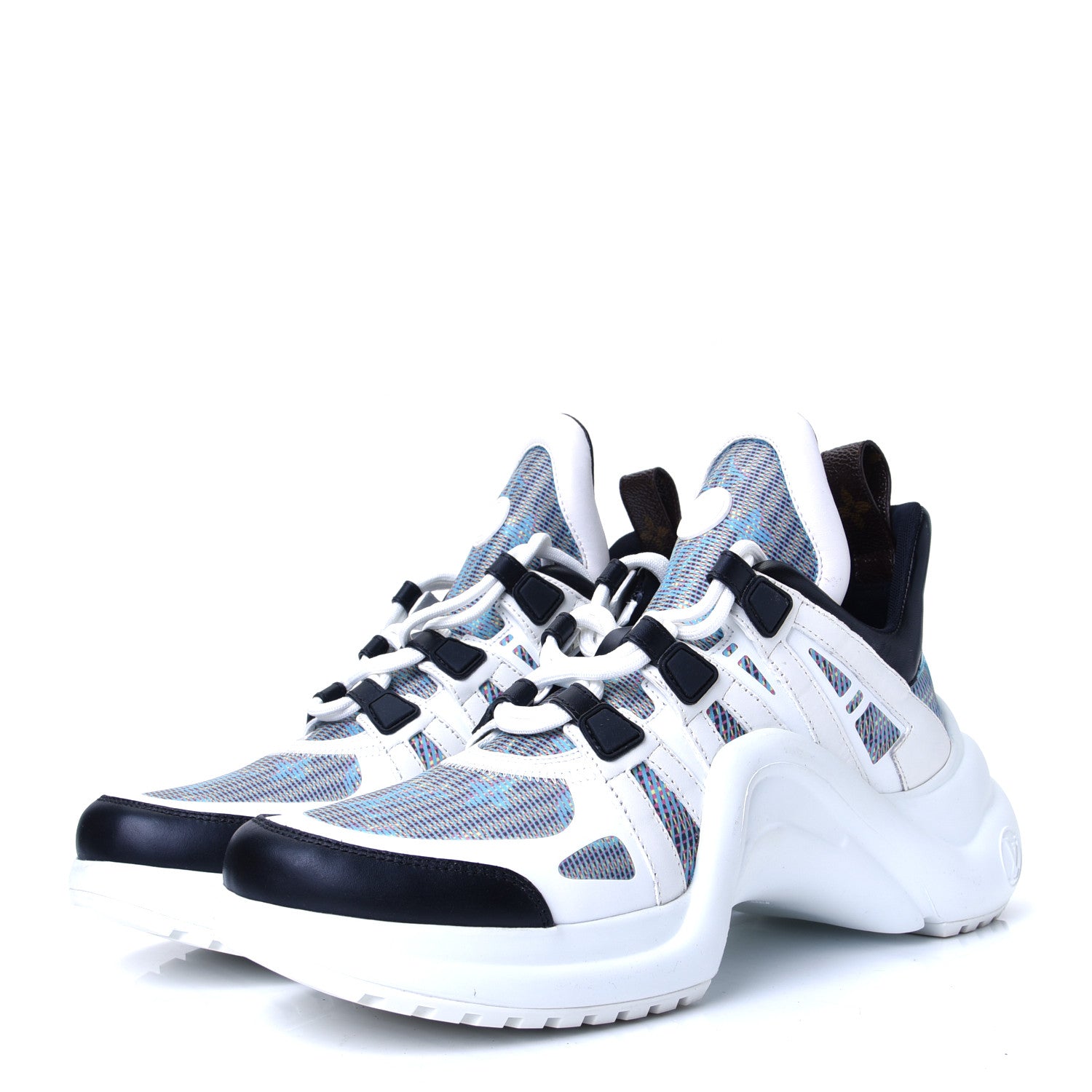 Louis Vuitton Calfskin Nylon LV Pop Archlight Sneaker 41 Blue 2 of 4