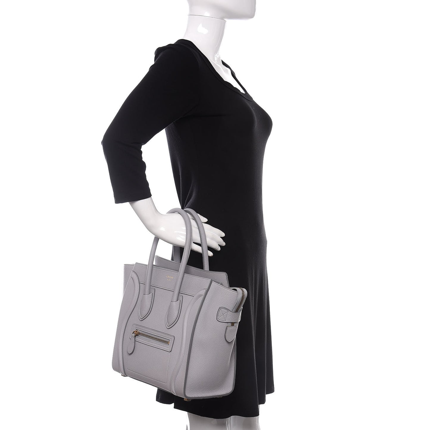Drummed Calfskin Micro Luggage Magnolia