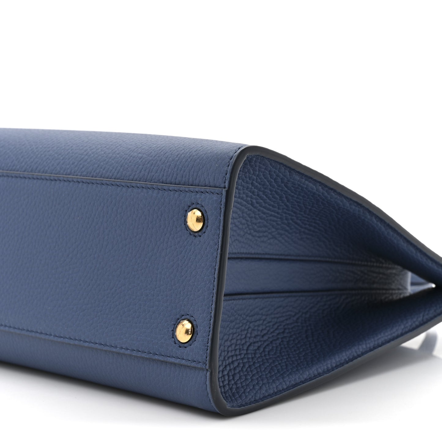 Grained Calfskin Small Frances Tote Navy