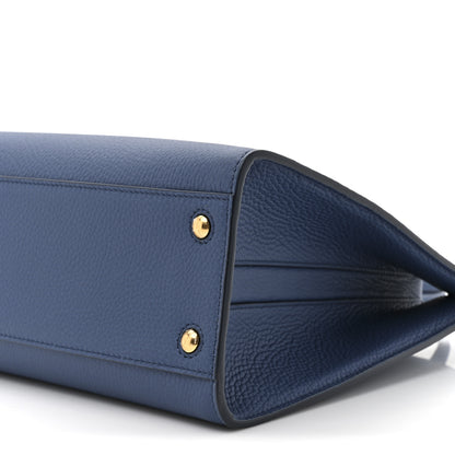 Burberry Grained Calfskin Small Frances Tote Navy 8 of 9