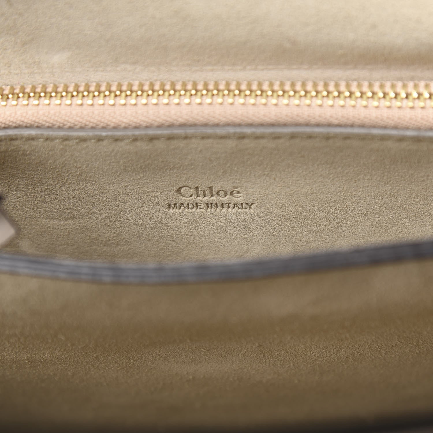 Chloe Calfskin Suede Medium Faye Shoulder Bag Motty Grey 6 of 9
