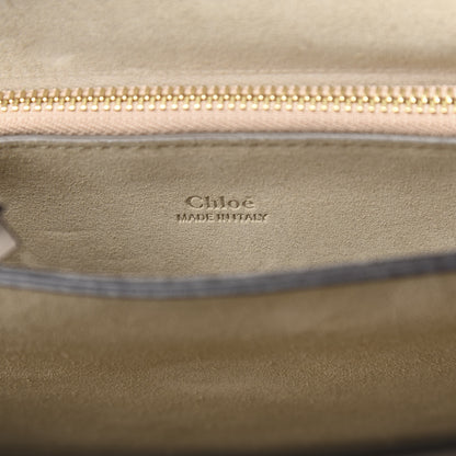 Chloe Calfskin Suede Medium Faye Shoulder Bag Motty Grey 6 of 9