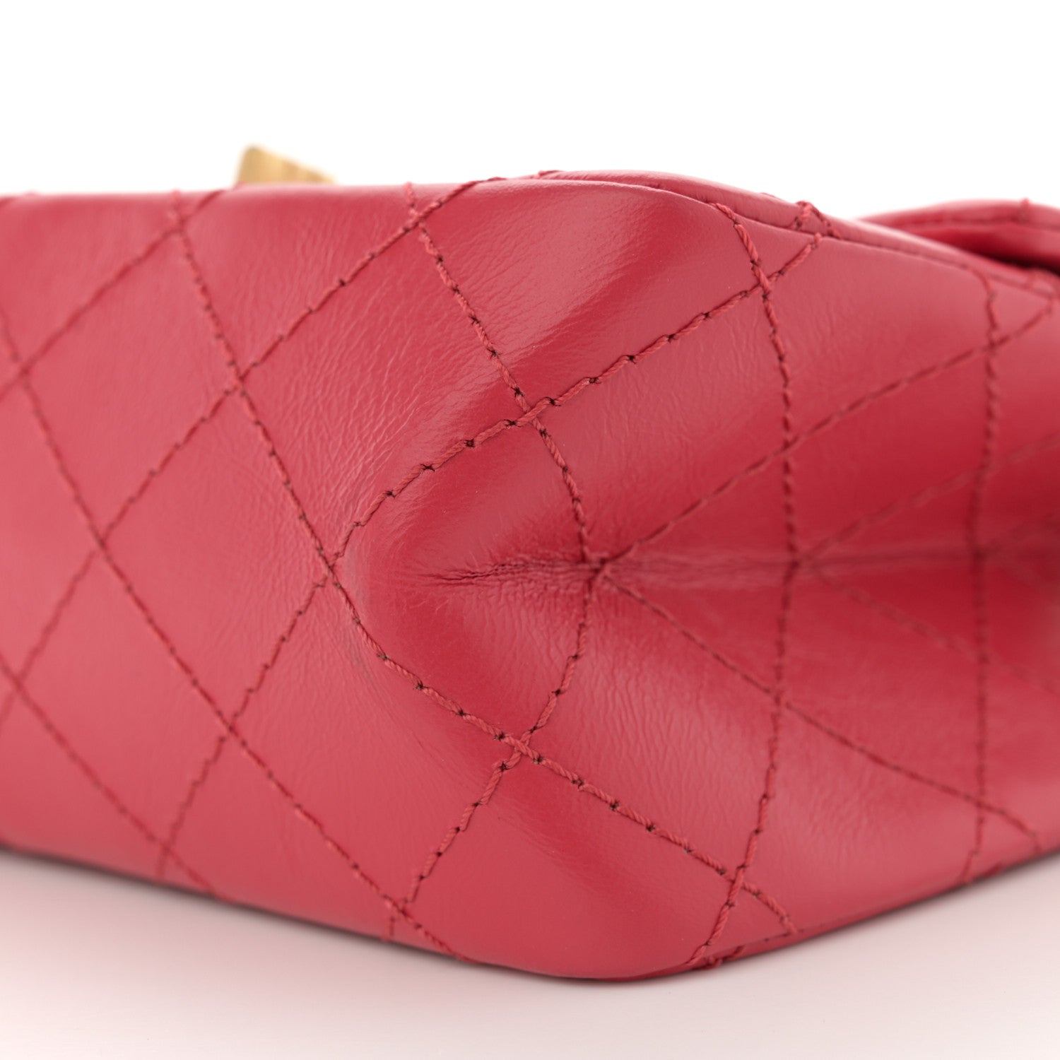 Chanel Aged Calfskin Quilted 2.55 Reissue Mini Flap Red 10 of 11