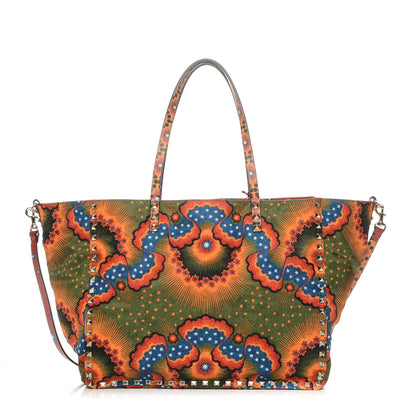 Valentino Garavani Canvas Enchanted Wonderland Medium Rockstud Reversible Tote Rosso 1 of 6