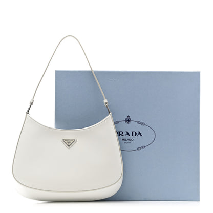 Prada Spazzolato Cleo Shoulder Bag White 11 of 11
