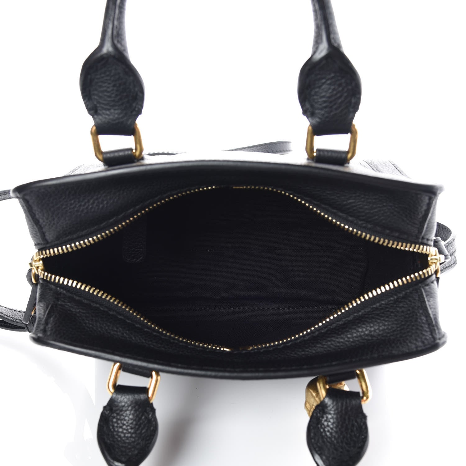 Alexander McQueen Pebbled Calfskin Mini Padlock Tote Black 7 of 10