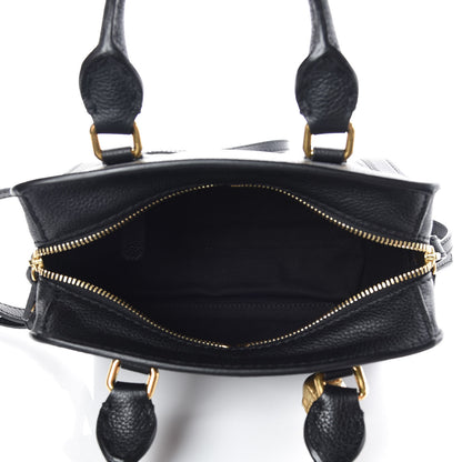 Alexander McQueen Pebbled Calfskin Mini Padlock Tote Black 7 of 10