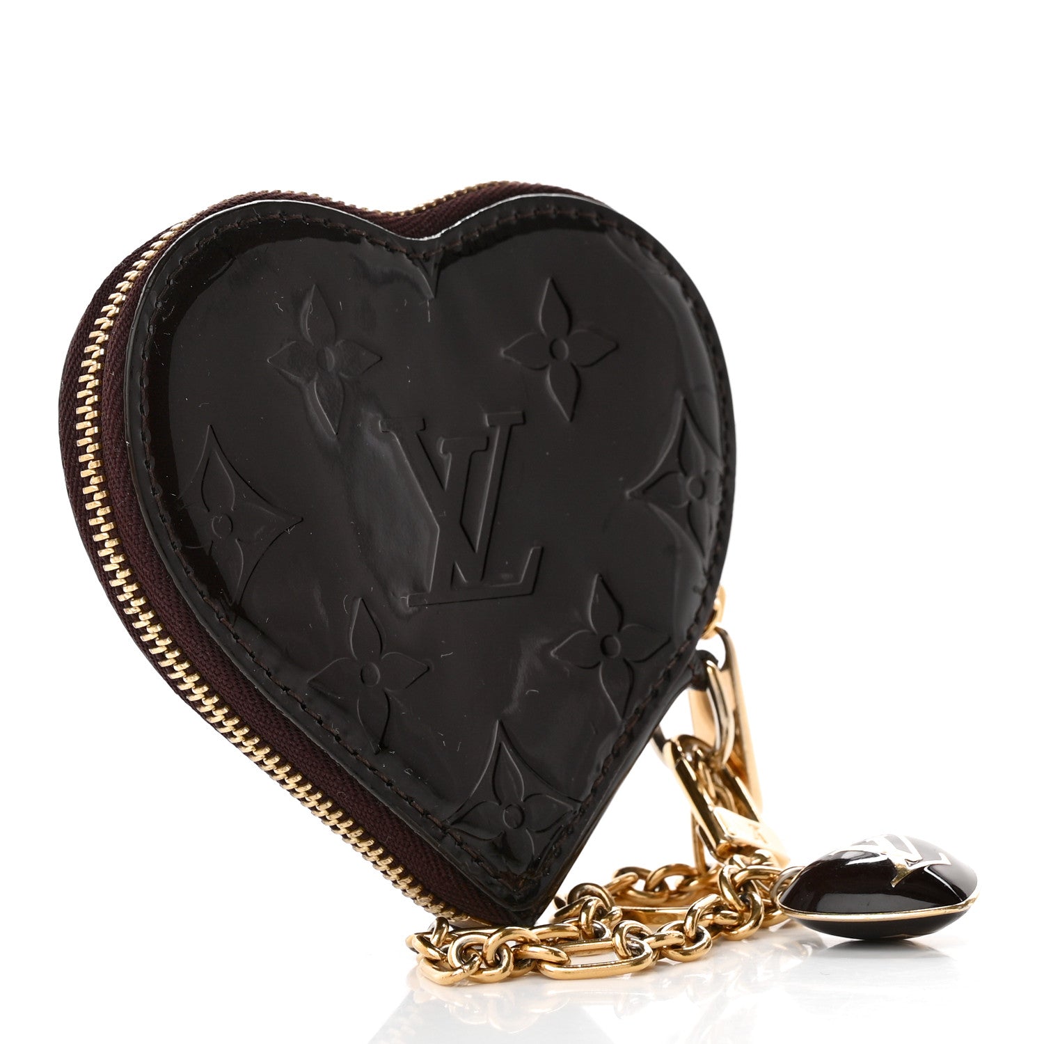 Louis Vuitton Vernis Coeur Heart Coin Purse Amarante 3 of 10