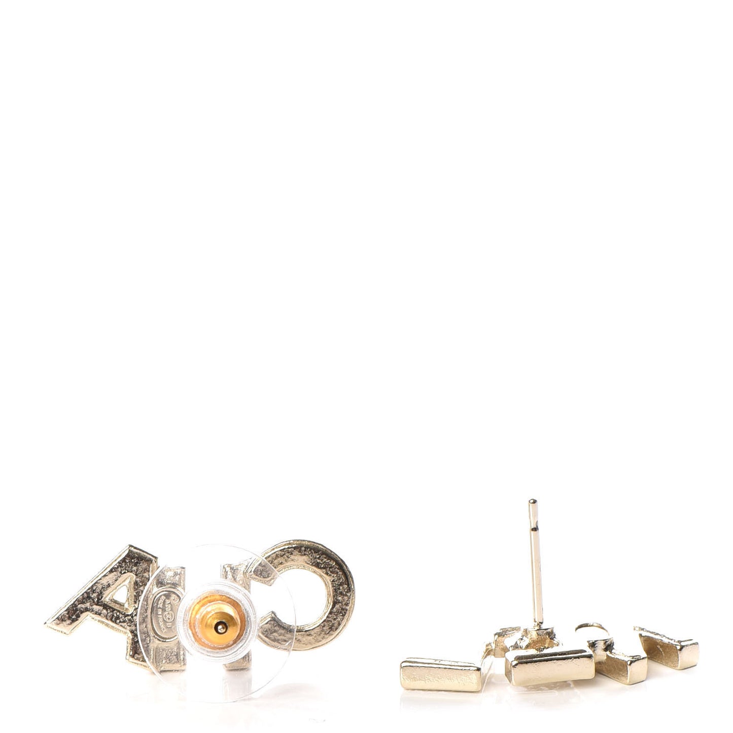 Crystal Pearl Signature Stud Earrings Gold