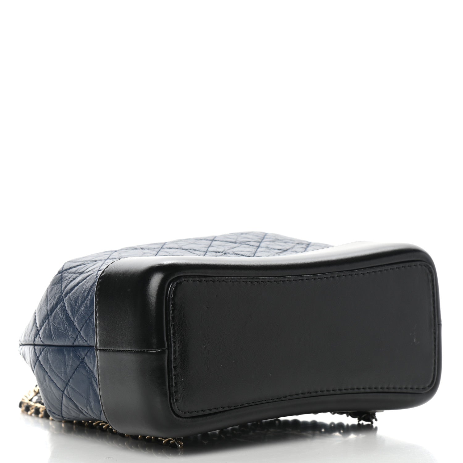 Chanel Aged Calfskin Quilted Small Gabrielle Backpack Blue Black 3 of 6