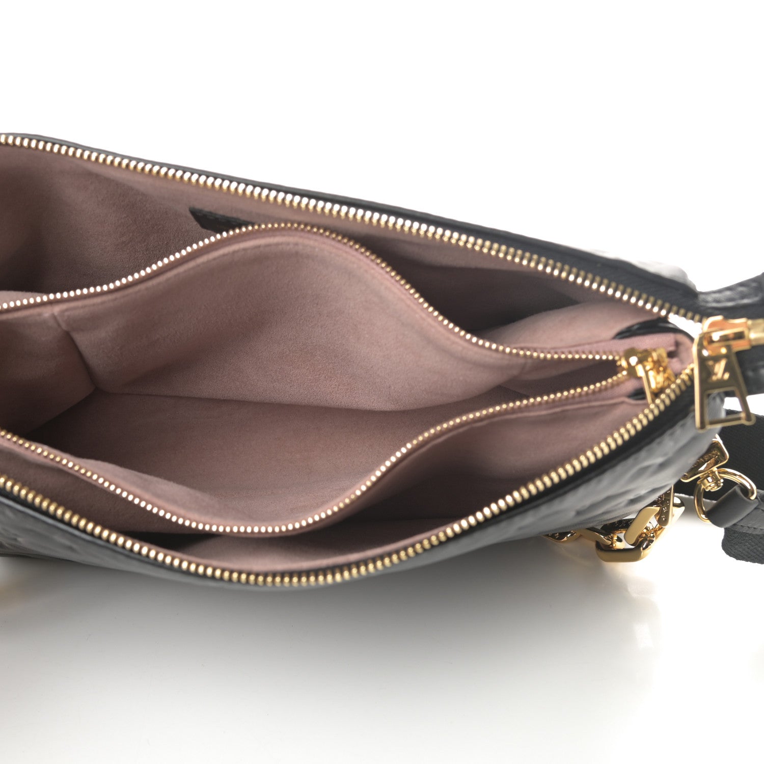 Louis Vuitton Lambskin Embossed Monogram Coussin PM Black 5 of 11