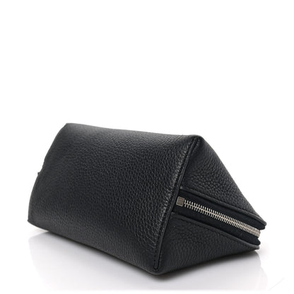 Celine Textured Calfskin Cosmetic Pouch Bag Black 8 of 8