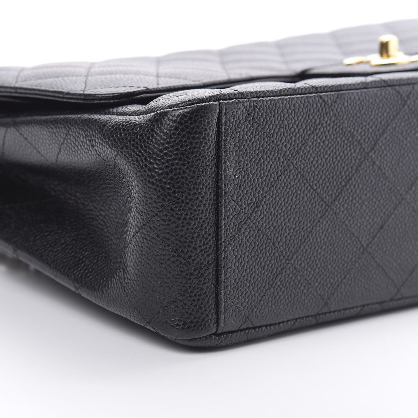 Caviar Quilted Maxi Double Flap Black