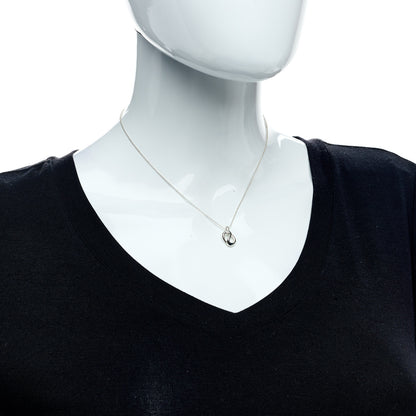 Tiffany Sterling Silver Elsa Peretti Open Wave Pendant Necklace 2 of 7