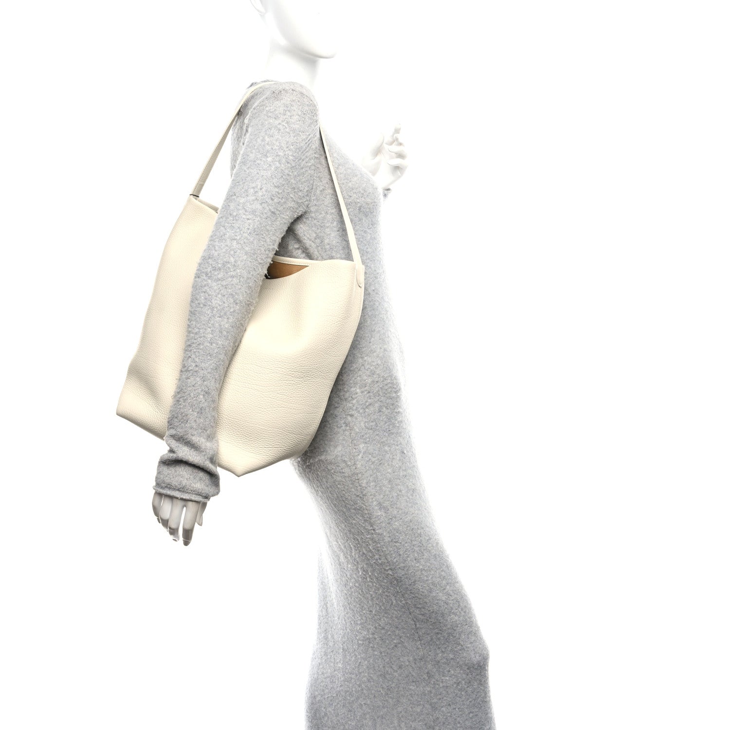 The Row Grained Calfskin Large N/S Park Tote Ivory 2 of 11