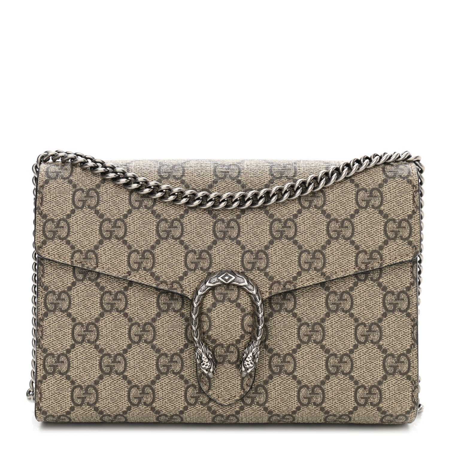 Gucci GG Supreme Monogram Mini Dionysus Chain Wallet Beige Black 1 of 10