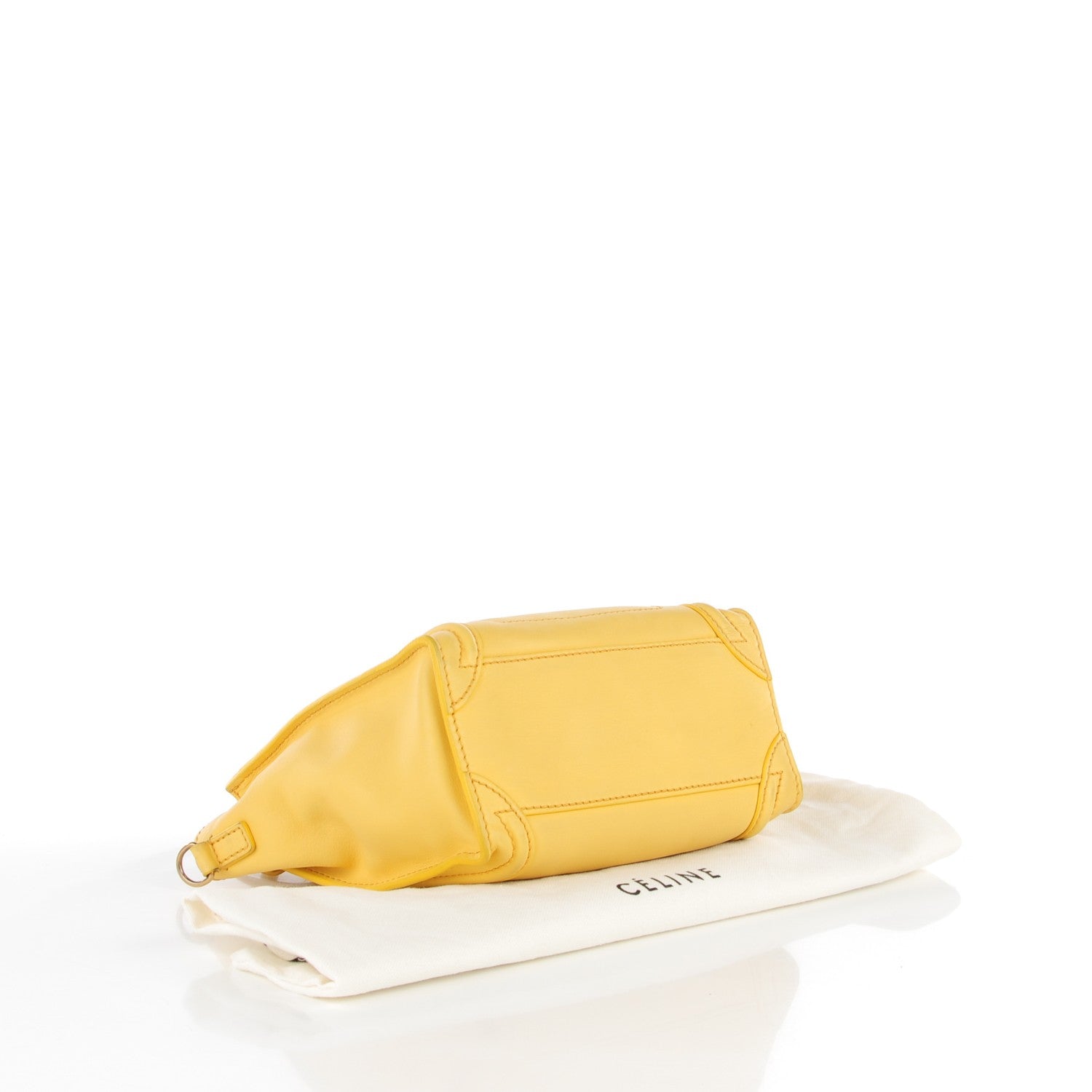 Celine Smooth Calfskin Nano Luggage Citron 4 of 7