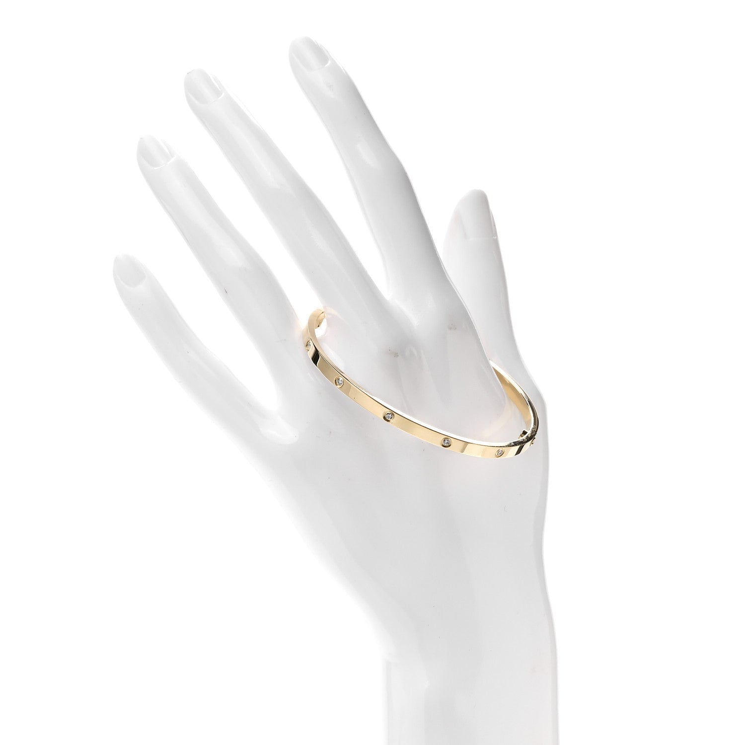 Cartier 18K Yellow Gold 10 Diamond Small LOVE Bracelet 18 2 of 5