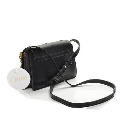 Chloe Calfskin Suede Floral Patchwork Studded Small Faye Shoulder Bag Full Blue 3 of 7