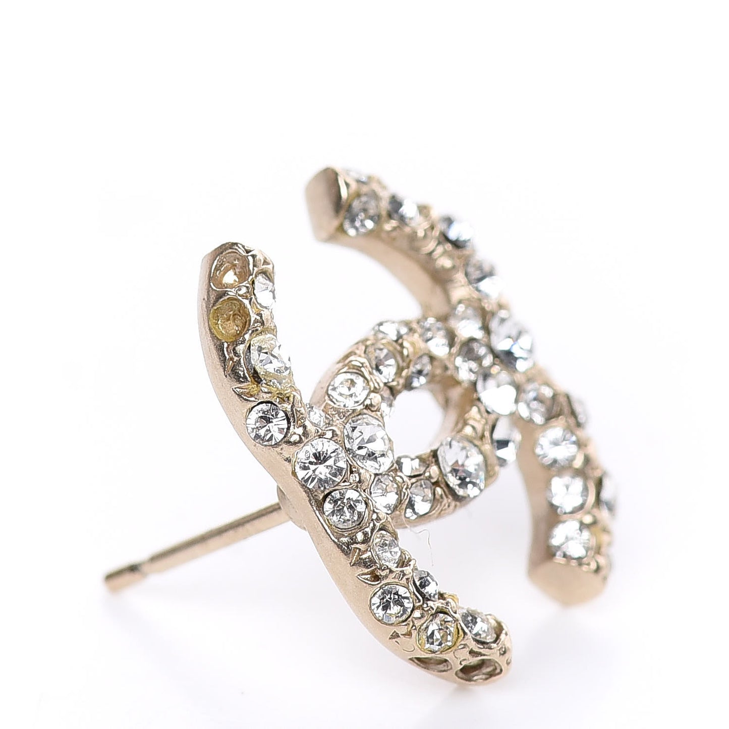 Crystal CC Earrings Gold