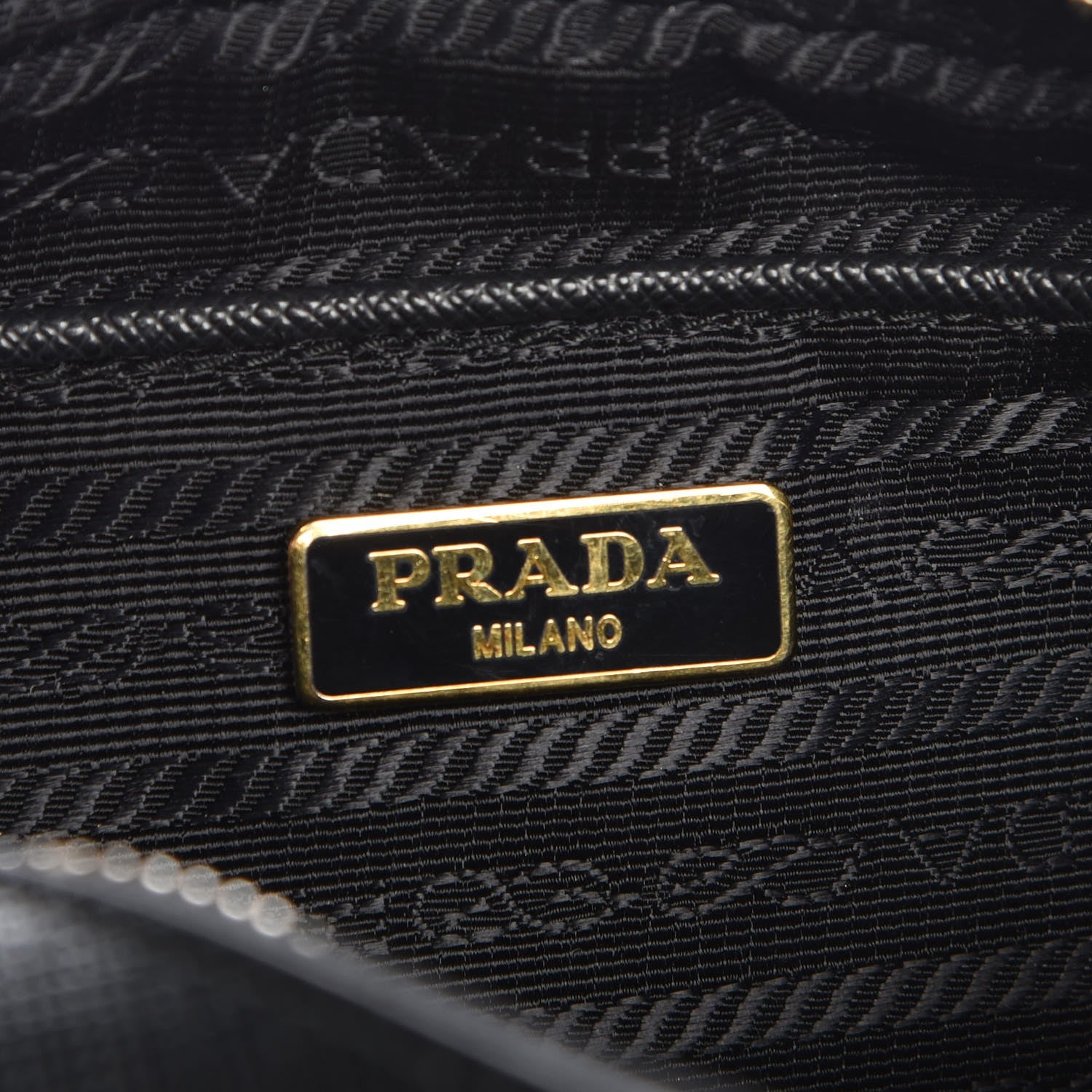 Prada Saffiano Mini Camera Crossbody Bag Nero Black 6 of 9