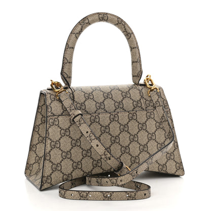 Balenciaga X GUCCI GG Supreme Monogram Small Hourglass Top Handle Bag Beige Ebony 3 of 12