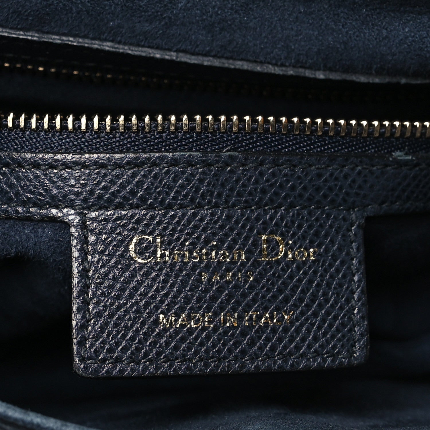 Christian Dior Grained Calfskin Saddle Bag Black 6 of 13