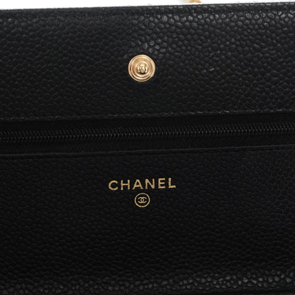 Chanel Caviar Quilted Wallet On Chain WOC Black 6 of 8