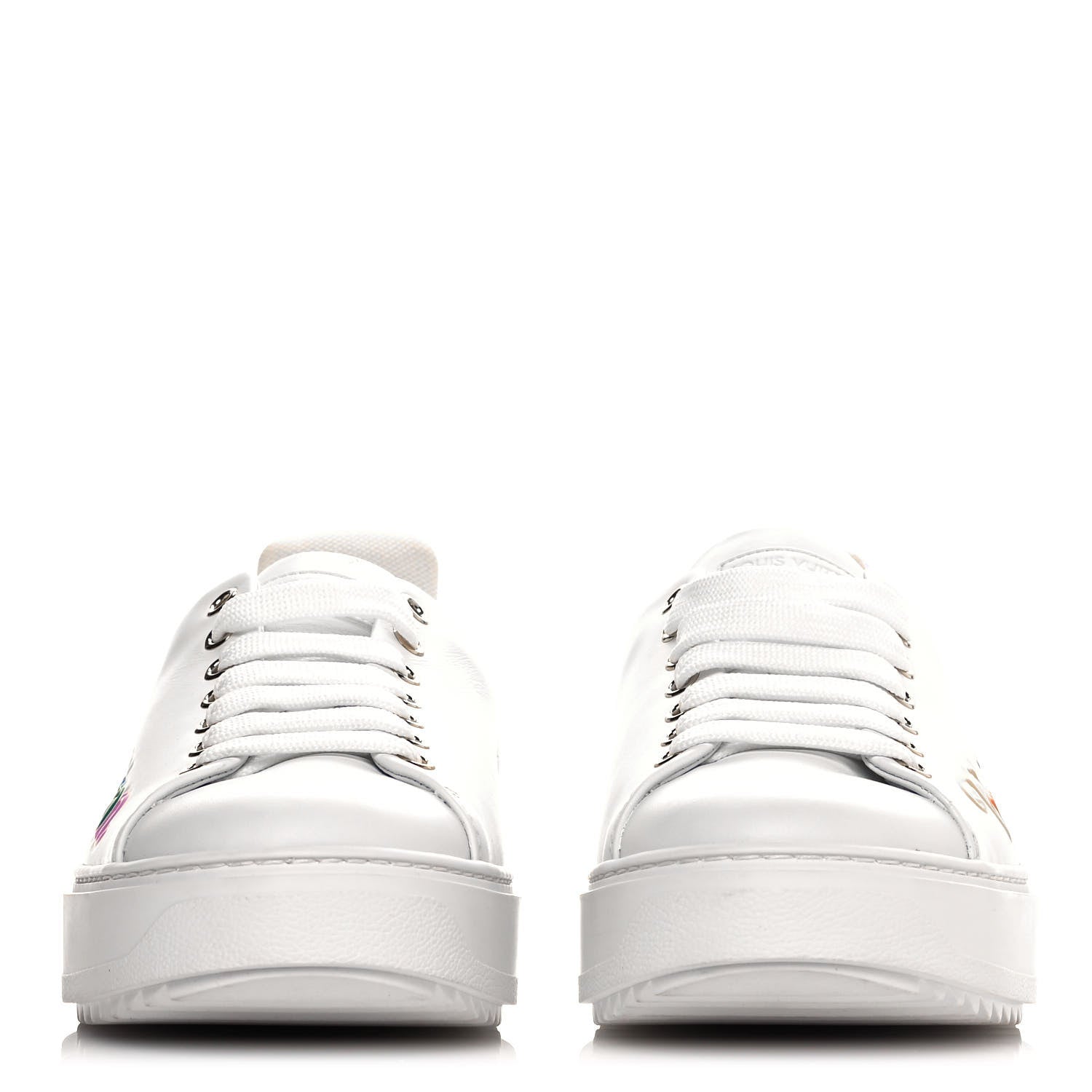 Louis Vuitton Calfskin Time Out New Wave Sneakers 40 White 2 of 9