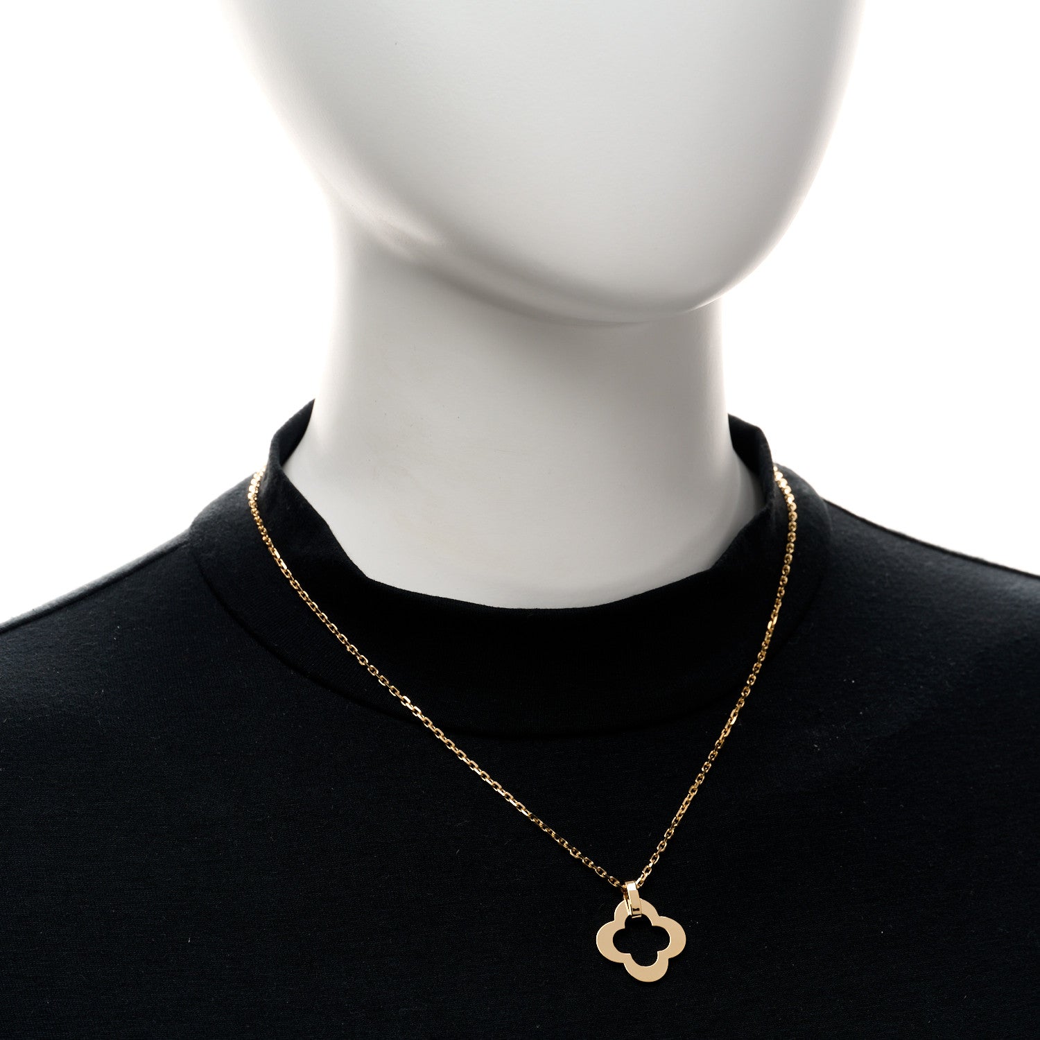 Van Cleef & Arpels 18K Yellow Gold Byzantine Alhambra Pendant Necklace 2 of 5