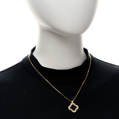 Van Cleef & Arpels 18K Yellow Gold Byzantine Alhambra Pendant Necklace 2 of 5