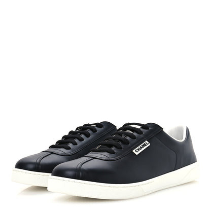 Chanel Calfskin CC Mens Sneakers 11.5 Black 4 of 8